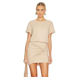 LBLC The Label Taylor Mini Shirt Dress Sz XS Clay Beige‎